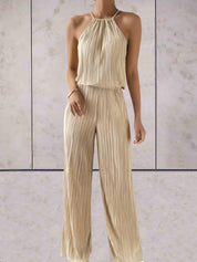 Olive - Todelt Minimalistisk Spring Ribbet Jumpsuit